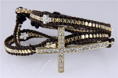 4030825 Leather Cross Wrap Bracelet Fashion Jewelry 4030825 Leather Cross Wrap Bracelet Fashion Jewelry Religious