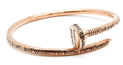 4031550 Nail Bangle Bracelet Serenity Prayer Aa 12 Step Grant Me 4031550 Nail Bangle Bracelet Serenity Prayer Aa 12 Step Grant Me Wire