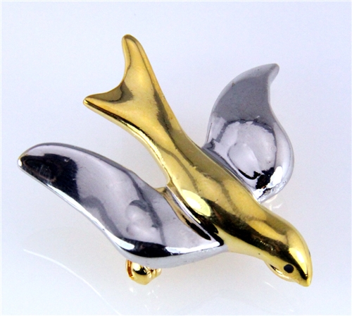 6030108 2 tone silver gold holy spirit dove lapel pin 6030108 2 tone silver gold holy spirit dove lapel pin
