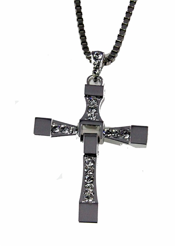 4030038 Cross Necklace Christian Fashion Bling Hollywood Celebrity High Quality