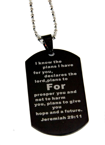 4030043 Jeremiah 29:11 Dogtag Necklace For I Know The Plans I Have For You