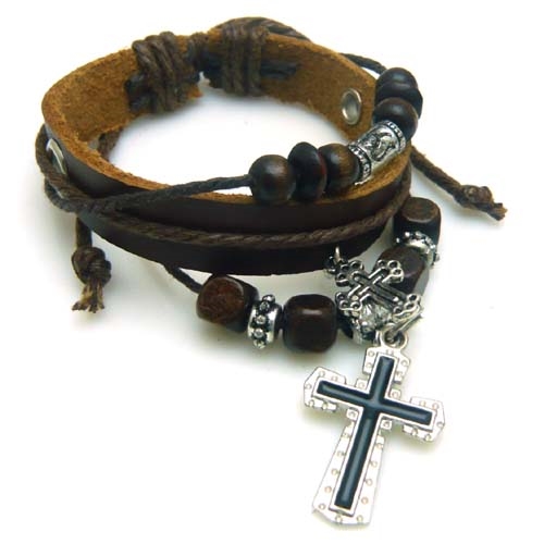 4030044 Christian Religious Scripture Inspirational Cross Leather ...