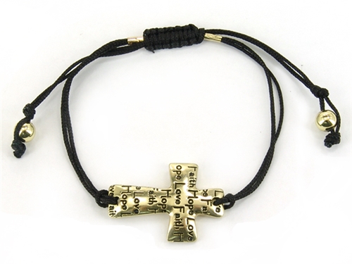 4030234 Christian Cross Pull String Bracelet - The Quiet Witness