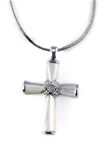 4031006 Mother of Pearl Cross Necklace Christian Fashion High Quality Religious