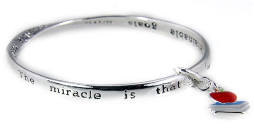 4031148 Teacher Christian Gift Prayer Blessing Twisted Solid Bangle Stackable...