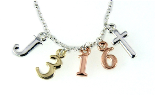 4031466 John 3:16 Initials Necklace Scripture Verse For God So Loved The Worl...