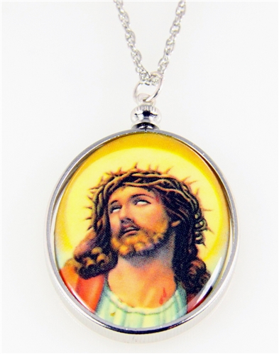 4031509 Jesus Pendant Necklace Crown of Thorns Suffering Crucified Christ