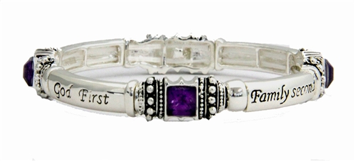 4031657 God First Family Second Career Third MK Stretch Bracelet Mary Consultant Director Award Gift Kay