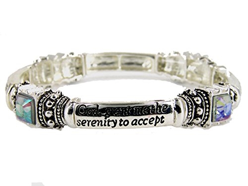 4030096 Serenity Prayer Stretch Bracelet God Grant Me AA Recovery