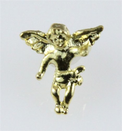 Vintage Angel on My Shoulder Pin Brooch Gold Toned Guardian -  Israel