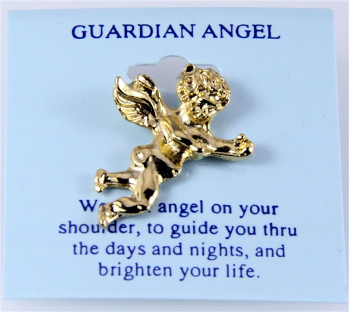 6030106 Guardian Angel Lapel Pins Brooch Tie Tack Pin Christian