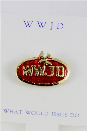 6030228 WWJD What Would Jesus Do Lapel Pin Brooch Tie Tack