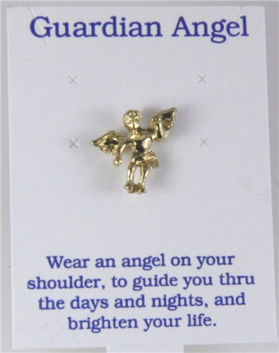 6030277 Guardian Angel Lapel Pin Brooch Tack Pin Christian Religious Jewelry