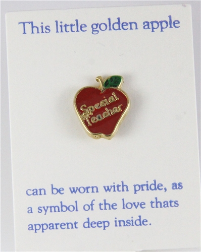 6030293 Special Teacher Apple Lapel Pin Appreciation Year End Gift Present