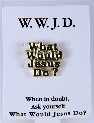 6030295 WWJD Lapel Pin What Would Jesus Do Tie Tack Brooch W W J D