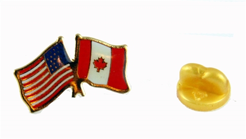6030692 US & Canadian Flag Lapel Pin United States - The Quiet Witness
