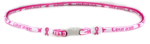7030152 Breast Cancer Awareness Necklace Pink Cord Courage Hope Strength Ribbon