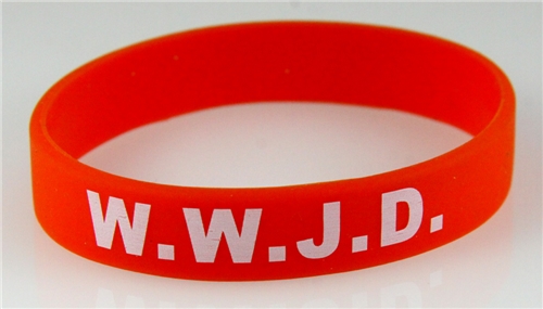 Christian Wwjd What Would Jesus Do Bible Verse Rubber Bracelet Silicone  Wristband | SHEIN ASIA