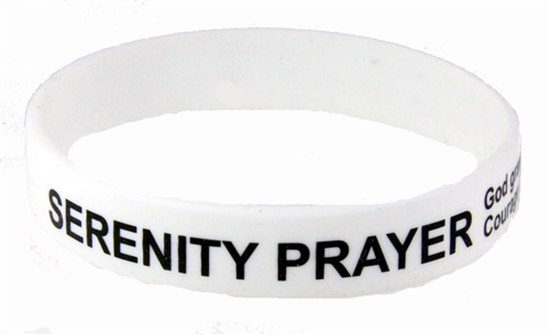 8090002 Set of 3 Serenity Prayer Silicone Bracelet Rubber God Grant Me AA ...