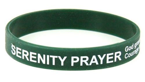 8090003 Set of 3 Serenity Prayer Silicone Bracelet Rubber God Grant Me AA ...