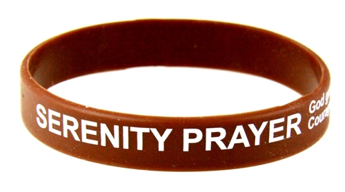 8090004 Set of 3 Serenity Prayer Silicone Bracelet Rubber God Grant Me AA ...