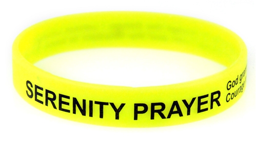 8090005 Set of 3 Serenity Prayer Silicone Bracelet Rubber God Grant Me AA ...