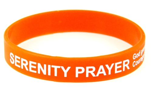 8090006 Set of 3 Serenity Prayer Silicone Bracelet Rubber God Grant Me AA ...
