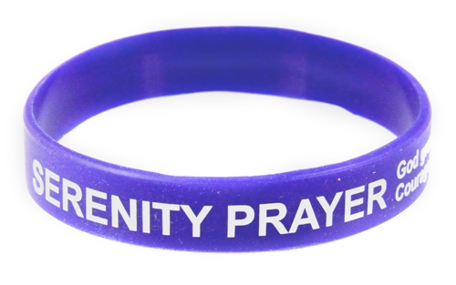 8090007 Set of 3 Serenity Prayer Silicone Bracelet Rubber God Grant Me AA ...