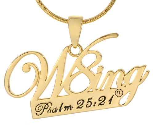 SH065 NNBCh W8ing Engraved Purity Abstinence Promise Cut Out Pendant Necklace