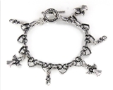 4030007 Angel Charm Bracelet Intricate Ornate Filigree Detail Christian Inspi...