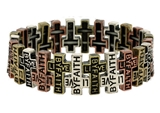 4030014 Live By Faith Weaving Cross Stretch Bracelet Christian Inspirational ...