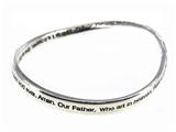 4030015 The Lord's Prayer Twisted Bangle Bracelet Our Father Christian Religious