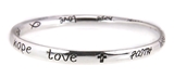 4030030 Christian Scripture Religious Bracelet Faith Hope Love Bangle