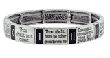 4030037 10 Commandments Stretch Bracelet Christian Scripture Religious Thou S...