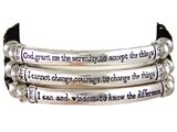 4030093a Serenity Prayer Stretch Bracelet Christian Scripture Religious AA NA...