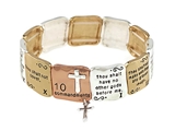 4030118 Ten Commandments Stretch Bracelets Thou Shalt Not Christian Bible Verse 