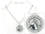 4030160 Rodeo Western Cowgirl Necklace with Horse and Sparkling Crystals