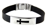 4030168 Cross Bracelet Jesus Christian Religious Silicone Latch