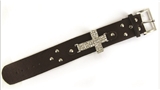 4030172 Brown Leather Cross Christian Bracelet Jesus Religious Bible