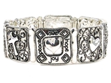 4030208 Love Peace Joy Hope Christian Stretch Bracelet Religious Scripture