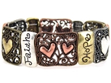 4030210 1 Corinthians 13 Faith Hope Love Stretch Bracelet Christian Scripture...