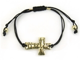 4030234 Christian Cross Pull String Bracelet