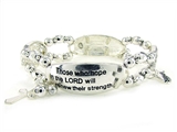 4030236 Religious Christian Bible Cross Jewelry Bracelet Isaiah 40:31