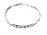 4030239 Revelation 21:4 Twisted Bangle Christian Religious Scripture Wipe Awa...