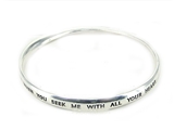 4030241 Jeremiah 29:13 Twisted Bangle Christian Religious Scripture Seek & Find