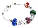 4030245 Beaded Bracelet Faith Hope Love Christian Inspirational Glass Bead Pa...
