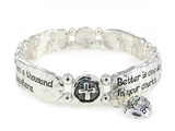 4030251 Religious Christian Bible Cross Jewelry Bracelet Psalm 84:10