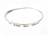 4030258 In God We Trust Patriotic Bangle Bracelet USA Patriot Twisted Design