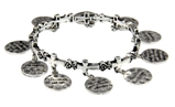 4030261 10 Commandments Charm Stretch Bracelet Link Ten Scripture Verse Bible