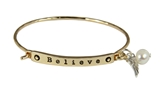4030271 Believe Petite Bangle Style Bracelet Encouragement Inspirational Gift